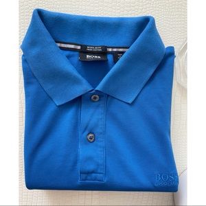 Hugo Boss Black, Royal Blue Polo Pima Cotton XL